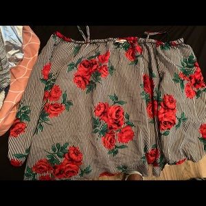 Off the shoulder rose top